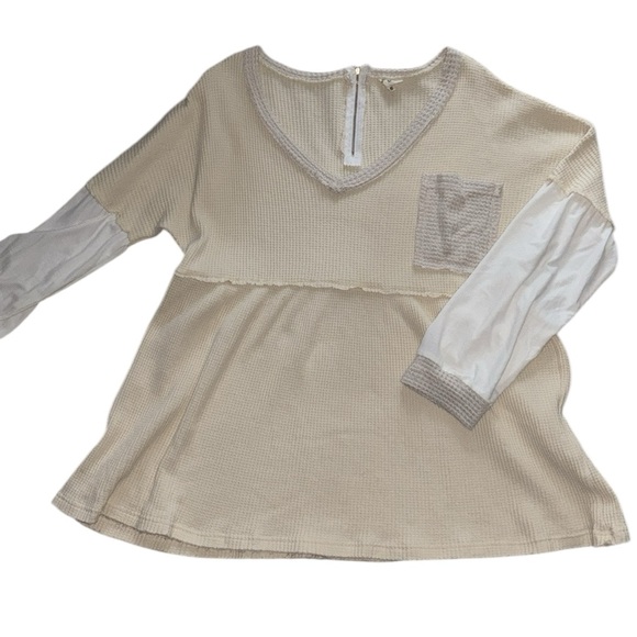 NEW POL waffle knit boho top oversized - Picture 10 of 12